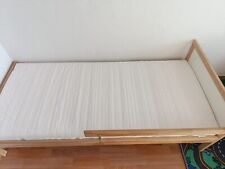 Juniorbettgestell mit Lattenrost und Matratze, Buche, 70x160 cm