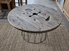 Tisch Holz Kabeltrommel 80x44