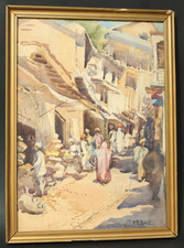 Altes Aquarell Bild Malerei
