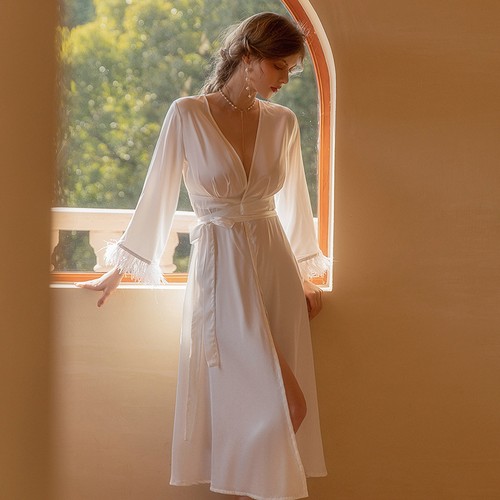 Satin hochzeits kimono - satin, hochzeits-kimono