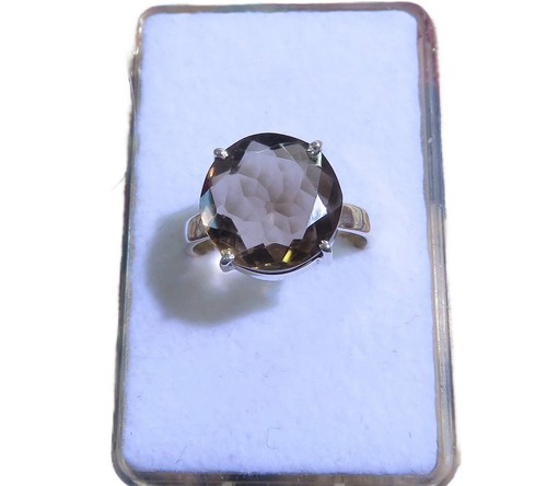 Rauchquarz facettiert ring 925 - facettiert,