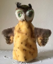Original Steiff Handpuppe Eule Mohair 60/ 70er Jahre TOP