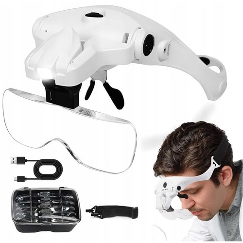 Lupenbrille mit led - mit, led,