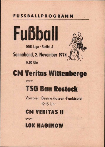 Ddr liga cm veritas - ddr-liga, 74/75
