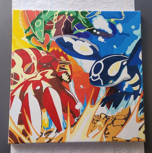 Pokemon rayquarza groudon - pokemon, rayquarza,