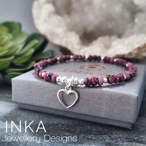 925 sterling silber - rosa, jade