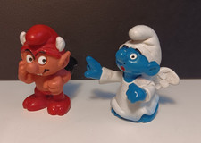 Die Schlümpfe Engel + Teufel schlumpf Figuren Sammlung  Schleich