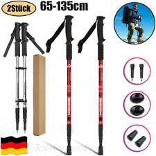 2 Stk. Teleskop Nordic Walking Stöcke Wanderstöcke Antischock 65-135cm Alu DHL