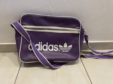 Adidas Retro Sport-Umhängetasche Ca 36 Lila Top Airliner Bag Vintage Rar