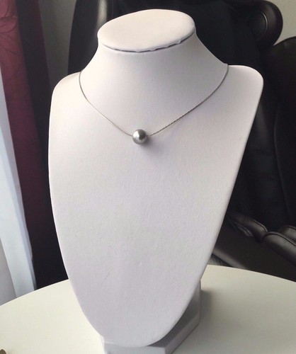 Silber perlen halskette mit - silber,