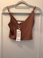 Zwei XS Oberteile-CropTop– New Yorker & Hollister Häkel-Top-kurzarm-Bauchfrei 🌸