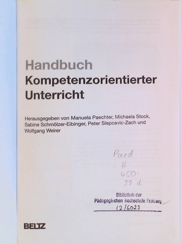 Handbuch kompetenzorientierter - handbuch,