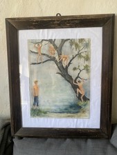 FRANZ EHMKE 1928-2018 DDR MALER PASTELL AKT MANN KÖRPER °JUNGE MÄNNER AM SEE