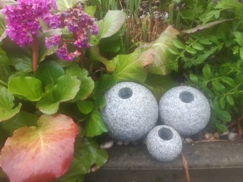 3er set gestockte granitkugeln - 3er,