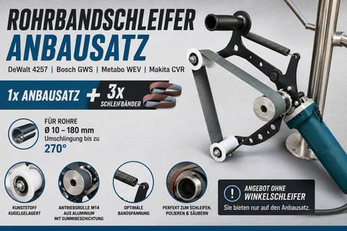 Rohrbandschleifer anbausatz - rohrbandschleifer,