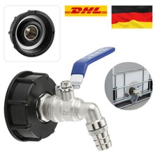 IBC Adapter 3/4"Mit Auslaufhahn Regenwasser Für 1000L Container Tank Fass S60X6