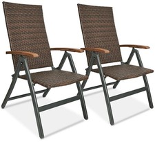 Gartenstuhl Hochlehner Stühle Rattan Klappstuhl Faltstuhl Campingstuhl Garten