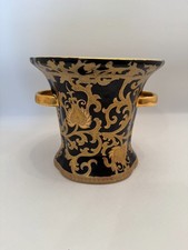 Weinkühler Sekt Champagner Kühler Cachepot gold schwarz Arabesken