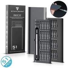STAHLWERK Präzisions Schraubendreher Set 51-tlg Feinmechanik Schraubenzieher