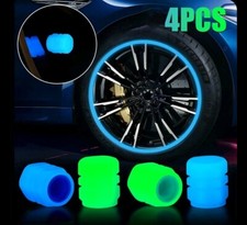 4x Ventilkappen Auto Fahrrad Motorrad Ventile fluoreszierend leuchtend Blau 