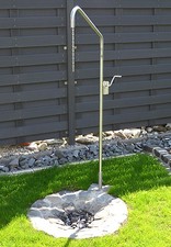 Schwenkgrill Edelstahl Grillgalgen Ausleger 60 cm Seilwinde Bodenhülse Dreibein