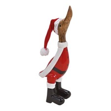 Laufente mit Weihnachtsmütze