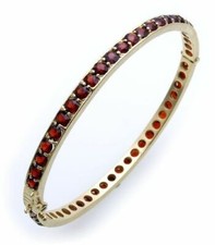 Bangle with Garnet Real Gold