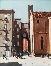 Sonnige Stadtlandschaft von