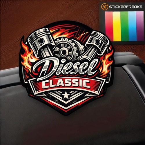 Diesel aufkleber classic mit - aufkleber,