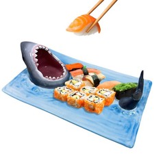 Blauer Keramik Sushi Teller