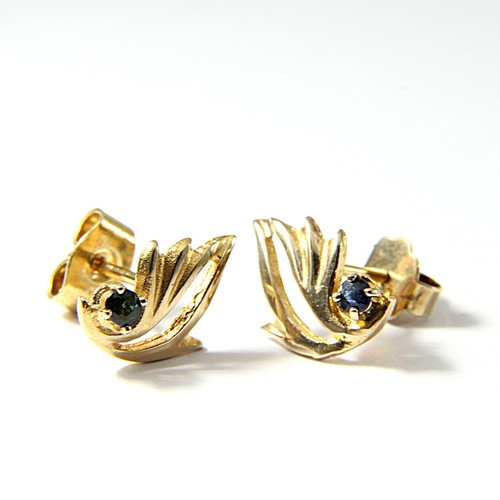 585 gold ohrstecker saphir - 585,