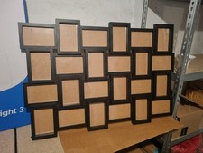 Bilderrahmen Collage schwarz 83×59 cm – Platz für 24 Fotos, Wandrahmen