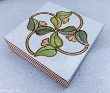 Alter Bodenfliesen "SEMIGRES" 5er Set  20*20 cm made in Italy - Vintage Blumende