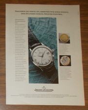 Seltene Werbung vintage Jaeger-LeCoultre MASTER CONTROL Uhr - Hohe Schule 1996