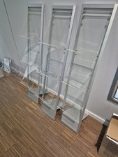3 hochwertige Prospektständer / Flyerhalter aus Metall und Acryl - Top Zustand