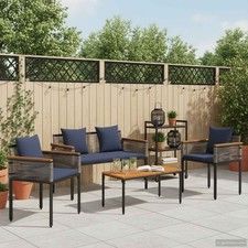 4tlg gartenmöbel set rattan - gartenmöbel,