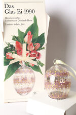 Hutschenreuther  Das Glas-Ei  Osterei  Jahres-Ei   1990  in OVP (272112) #68#