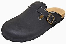Soft-Clogs Pantoletten Leder-Soft-Fußbett Herren Schwarz 40,41,42,43,44,45,46,47