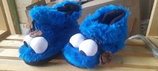Sesamstraße Krümelmonster 3D Plüsch Slipper Pantoffeln Hausschuhe Cookie Blau