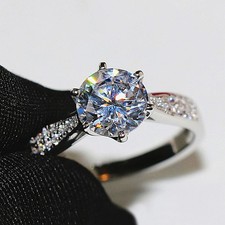 Silber Ring Damen Zirkonia