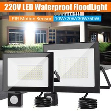10W-100W LED Strahler Außen Fluter ohne/mit Bewegungsmelder Scheinwerfer IP65