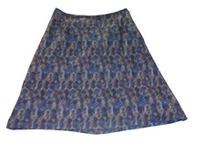 Rock Vintage Mode DDR 70ziger Jahre Gr L blau Muster Damenrock