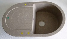 Rieber Spüle Ronda 100 Riegranit Sierra Einbauspüle 790 x 500 mm Küche 72017501