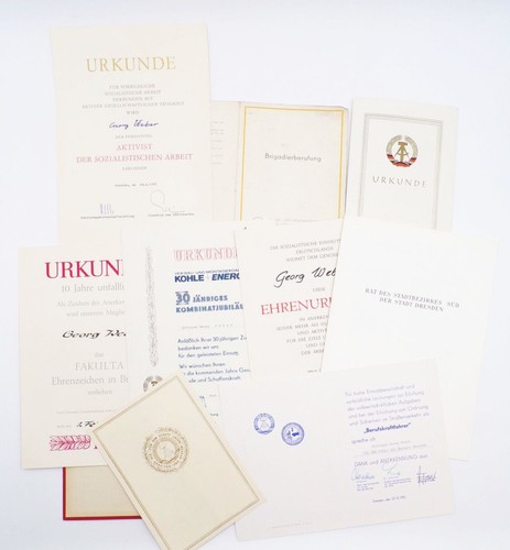 Lot ddr urkunden - ddr,