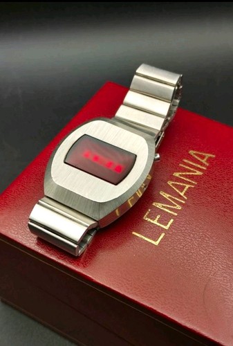 Vintage lemania led digitaluhr - vintage,