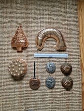 Deko alte Backformen aus  Kupfer