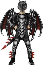 Schwarz Drache Kostüm Kinder