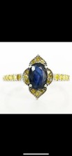 0.70 ct blauer Sapphir & 0.25