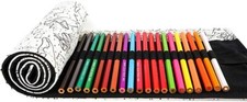 Stifterolle 72 Stifte Leinwand Pencil Wrap Roll up Stifterolle Buntstifte Bleist