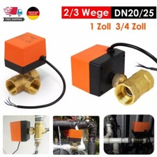 2/3 Wege Ventil Zonenventil Elektrisch Kugelventil 1Zoll 3/4Zoll Motorkugelhahn！
